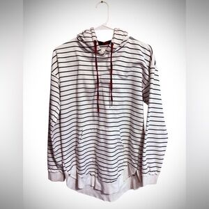 Stripe and plaid hoody